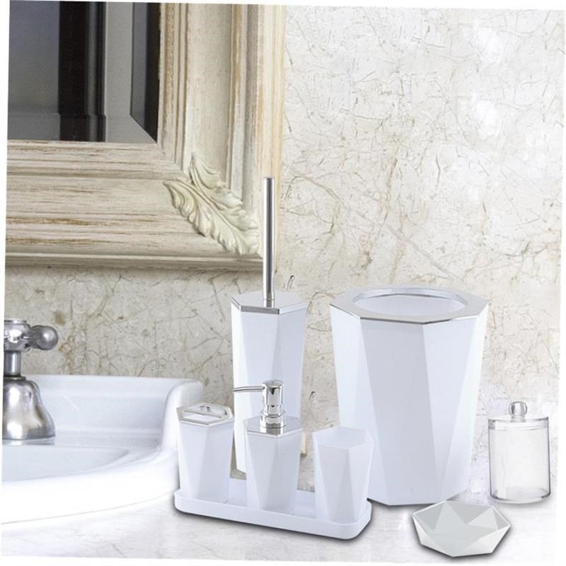 7Pcs Bathroom Accessories Set Toothbrush Cup and Soap D.ispe