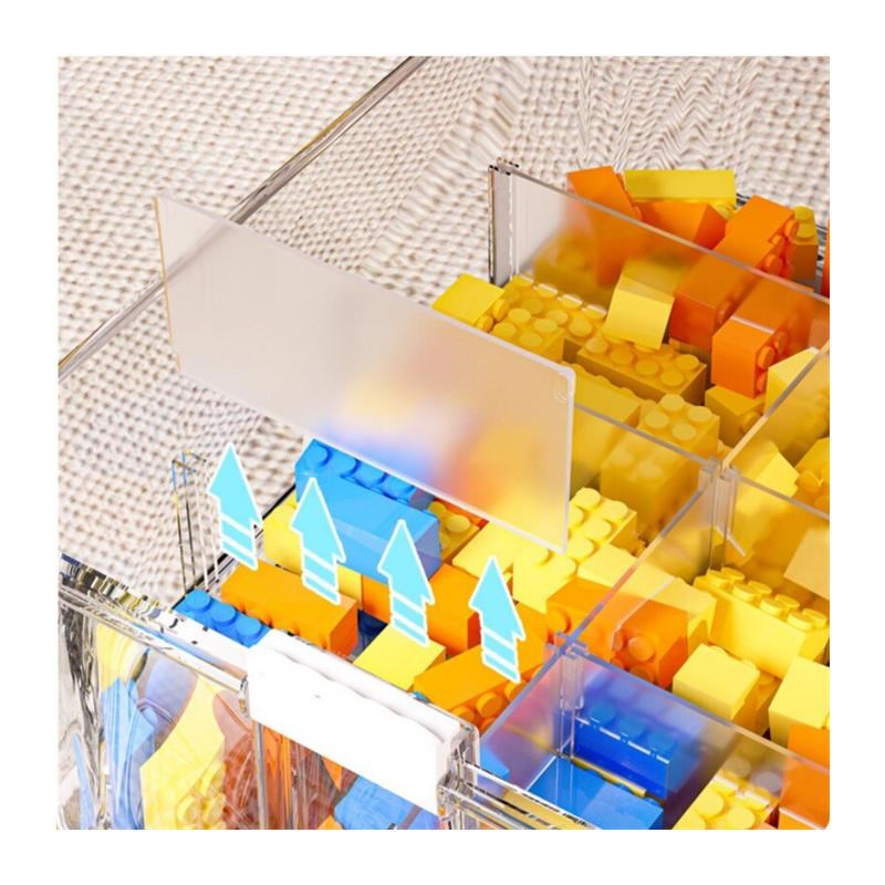 2 Layer Kids Bluilding Blocks Storage Box Adjustable Lego-Co
