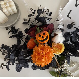prJonged single lea eucalyptus simulation Halloween leaves