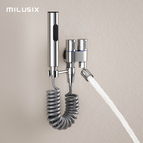 MILUSIX一进二出拖把池万向龙头