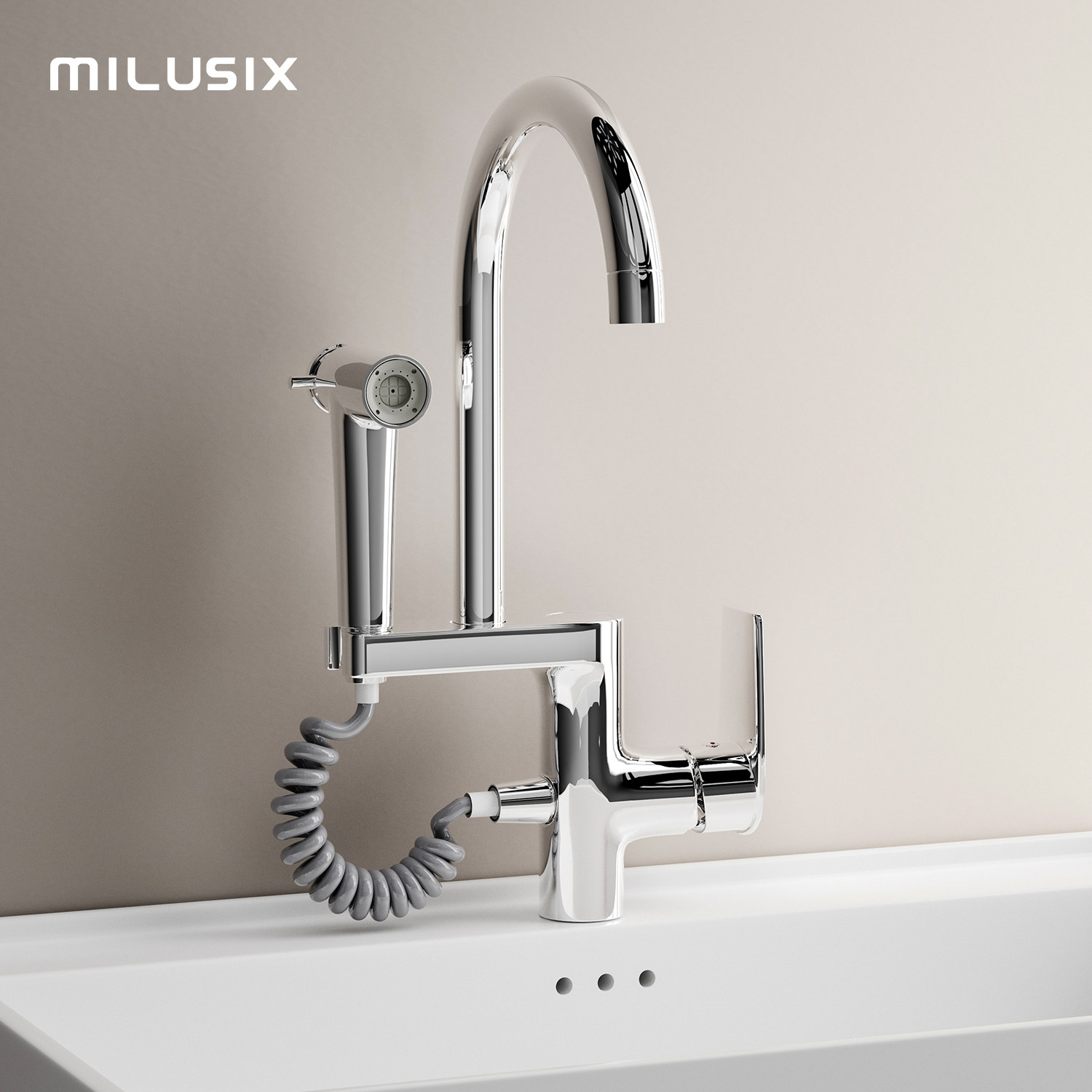 MILUSIX冷热磁吸喷枪拖把池龙头