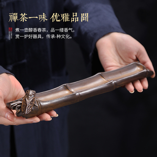 陶瓷知足常乐卧香炉家用室内创意线香炉茶道香插炉藏香托香座摆件