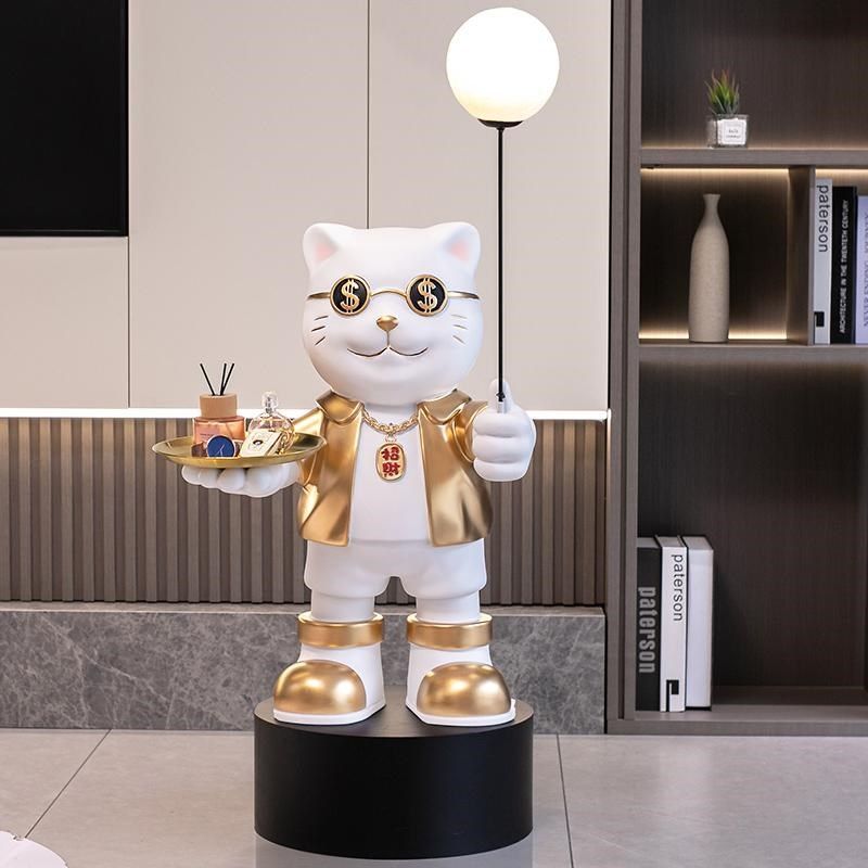 招财猫存钱罐客厅摆件大型落地轻奢家居玄关装饰乔迁新居开业送礼,家居饰品,落地摆件,淘宝优惠券,粉丝福利购,淘宝优惠卷