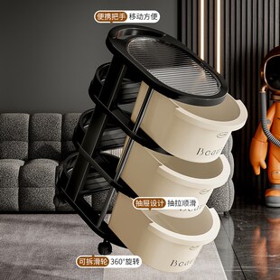 零食小推车置物架桌下书包玩具收纳落地厨房整理柜可移动多层储物