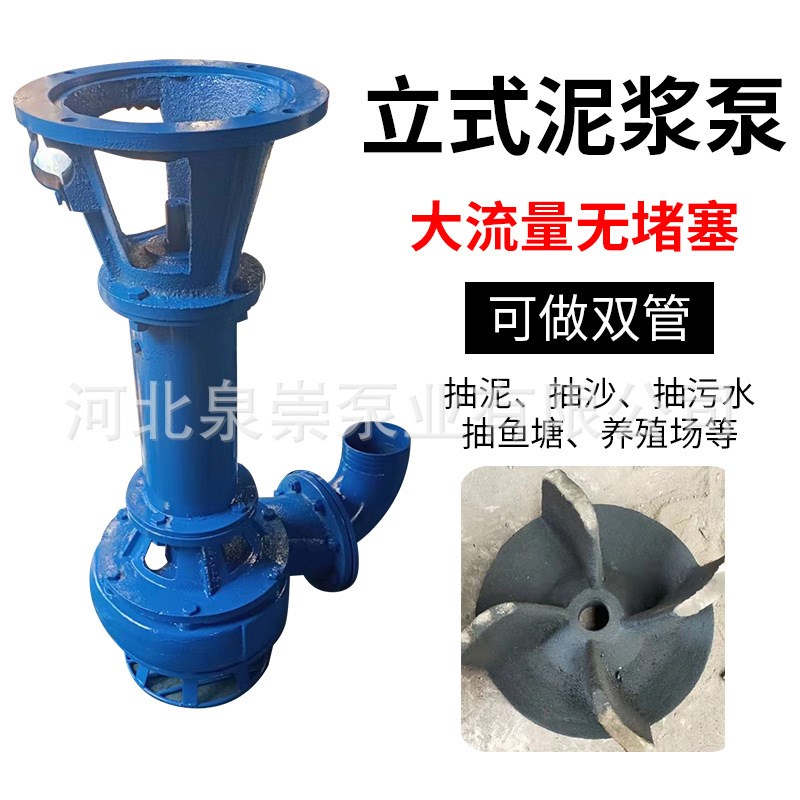 立式液下渣浆泵 抽沙吸沙泵 河底清淤矿用排污泵 4寸浮筒泥浆泵