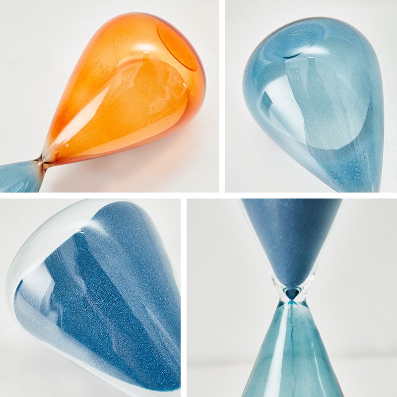 简约创意彩色沙漏计时器摆件家居电视柜装饰品电脑桌实用现代摆饰