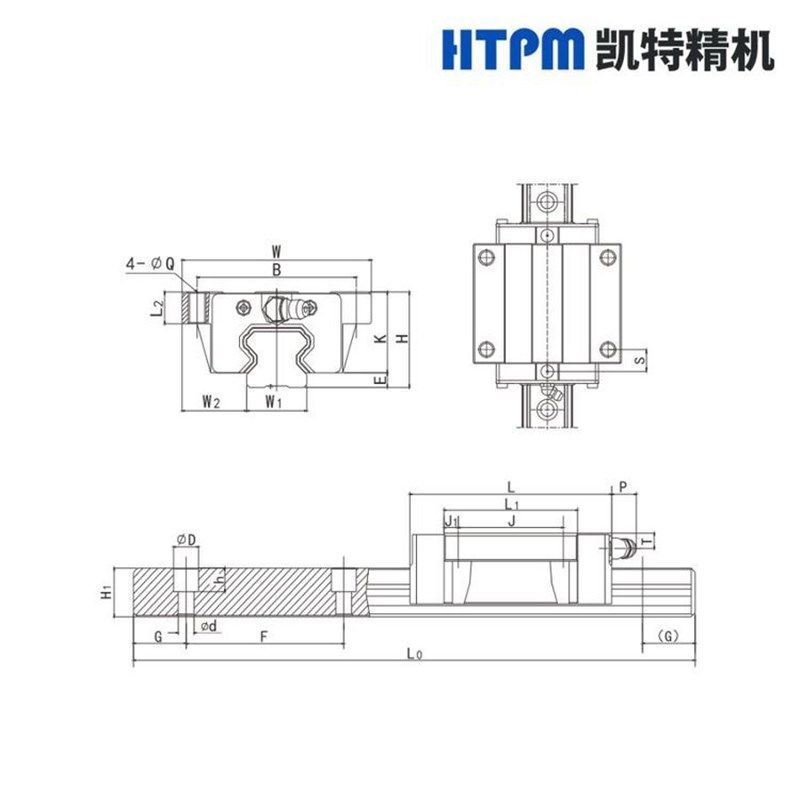 HTPM凯特精机国产滚珠直线导轨副 LSQ静音式系列低噪音