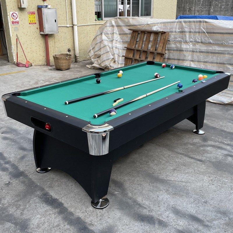 升级款 2.1米台球桌 家用7尺大号台球桌美式黑八桌球台 金属横梁