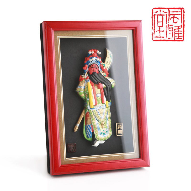 京剧人物脸谱 北京特色旅游纪y念品摆件 天津泥人张惠山泥人泥塑