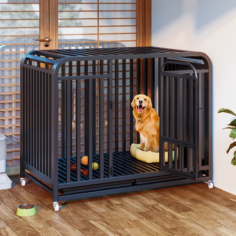 狗笼子中型e犬宠物围栏大型犬狗窝带滑轮室外大号养鸡养殖笼子图片