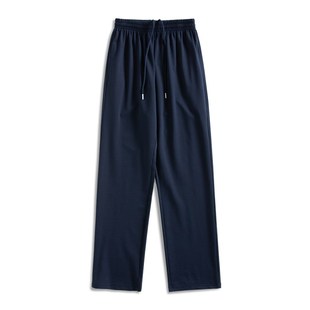 秋季藏蓝a色校服裤男女高中学生运动裤纯色直筒长裤透气面料做工