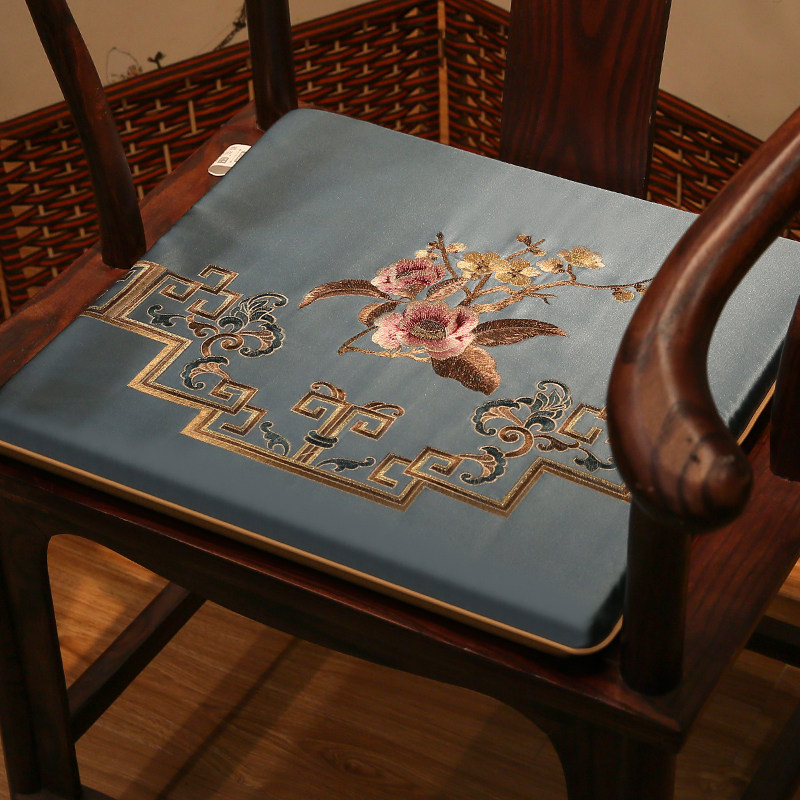 中式红木沙发坐垫家用可拆洗防滑实木餐椅子凳P子垫圈椅太师茶椅