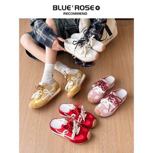 包头半拖鞋女外穿高n级感不累脚厚底内增高鞋一脚蹬懒人休闲德训