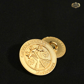 London Heritage英国高档金属纽扣布雷泽镀24K西装 大衣圆形金纽扣