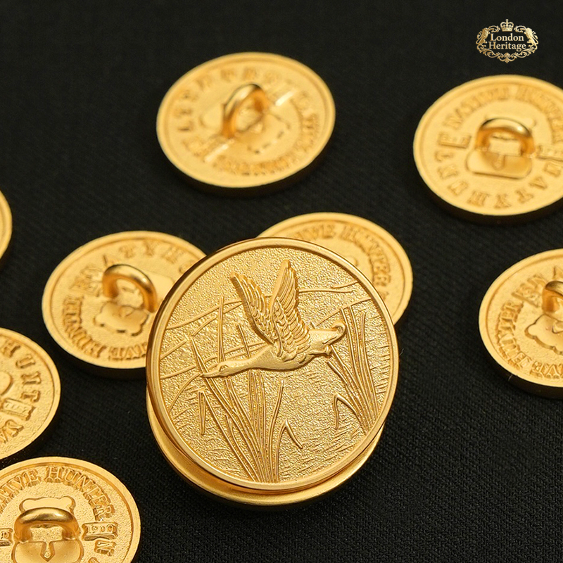London Heritage英国皇家工艺海军布雷泽镀24K苇间金影限量版纽扣