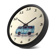 芈菲尔 创意小汽车卡通小新挂钟静音卧室客厅大号挂表钟表