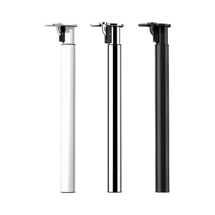 铁艺伸缩桌腿支架吧台脚圆形支撑独立柱橱柜脚调节升降桌脚