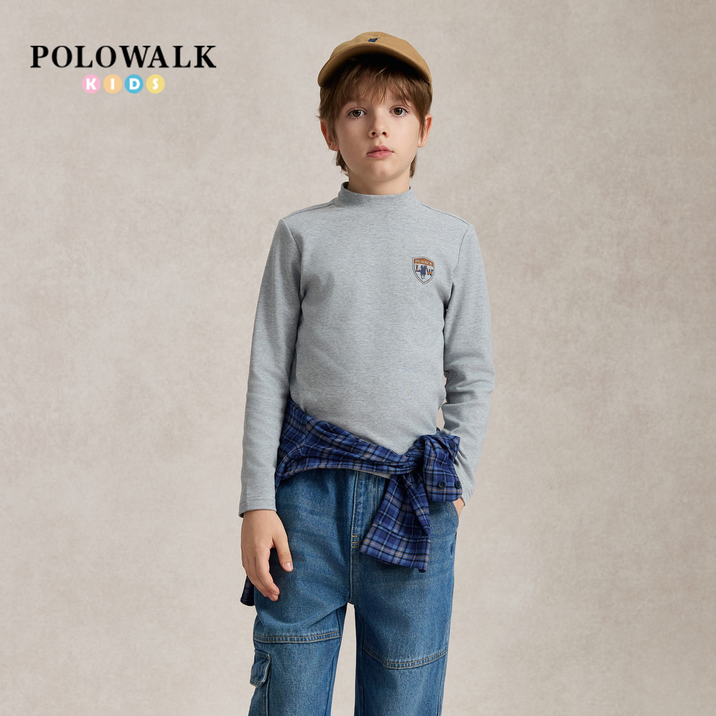 POLOWALK秋季新品童装长袖T恤