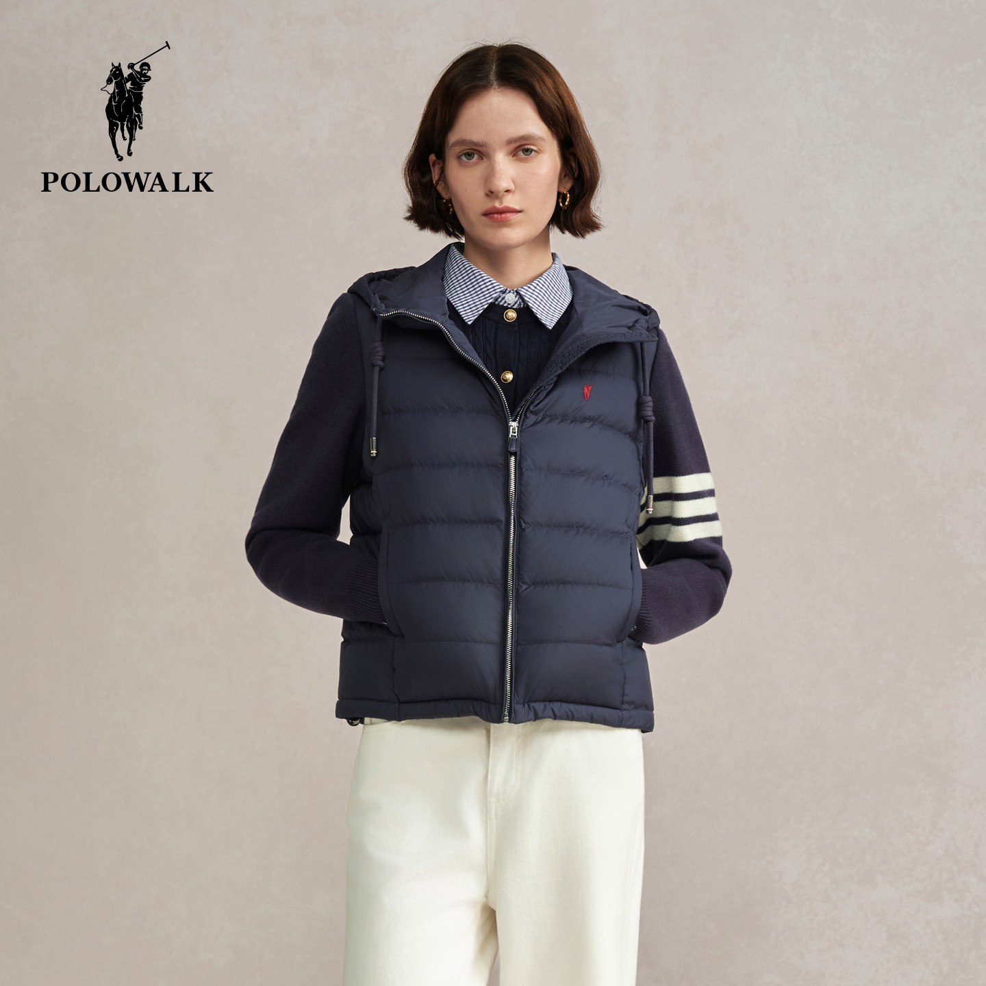 POLOWALK洋气轻薄小羽绒服女款图片