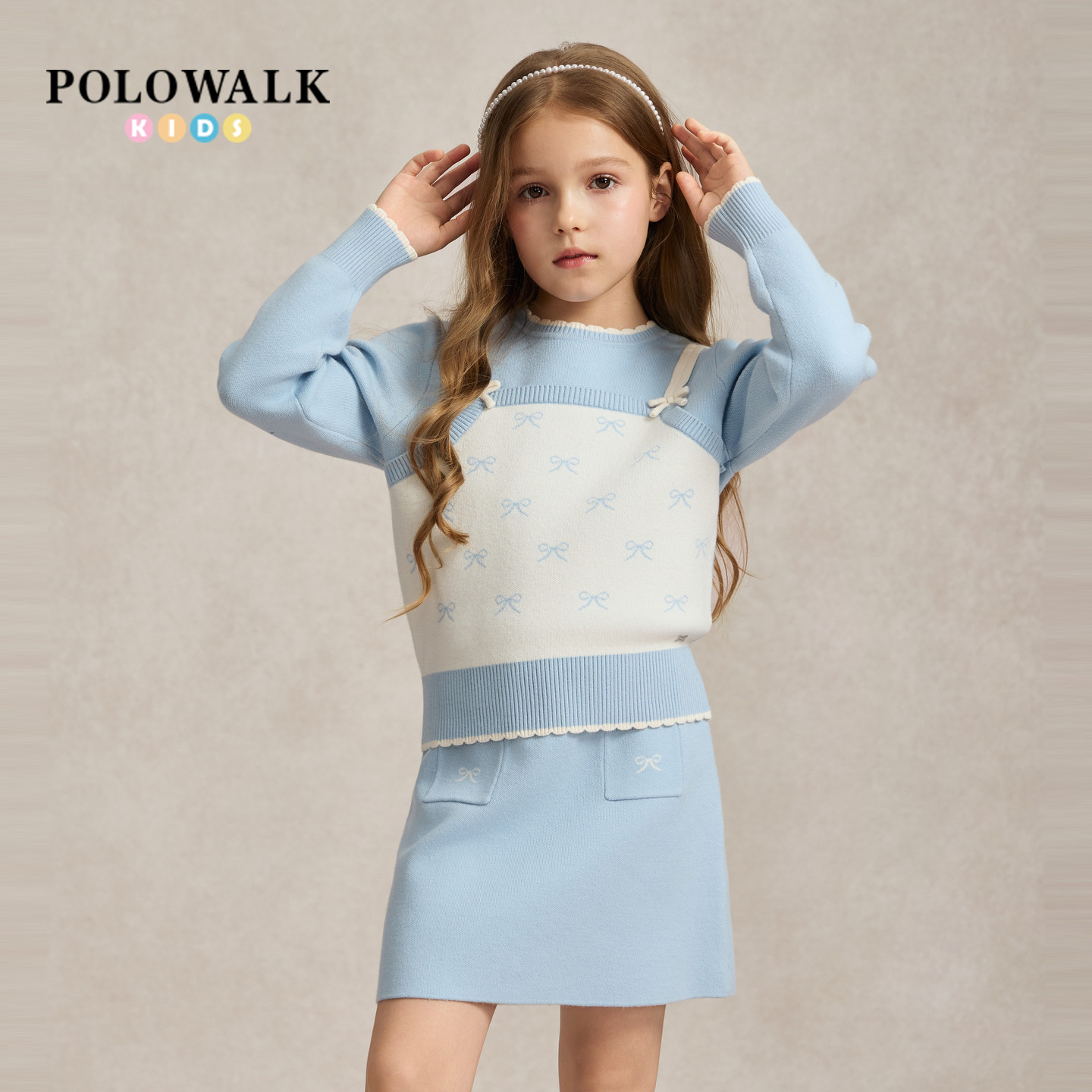 POLOWALK女童秋季长袖套装