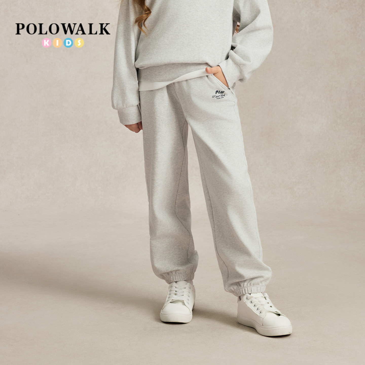 POLOWALK童装2026秋季新品女童卫裤