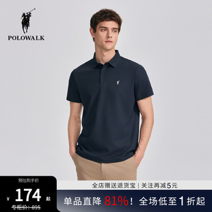 经典 2025夏季 新品 上衣 商务T恤百搭男装 短袖 POLOWALK男式 POLO衫