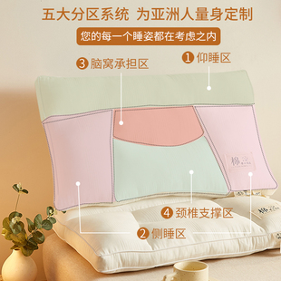 原棉大豆枕头男分区护颈椎助睡眠低枕头单人整头枕芯家用一对