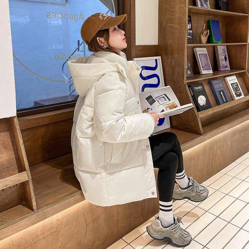 新品女棉服 2026年冬季百搭时尚面包服中长款棉衣女新款加厚连帽