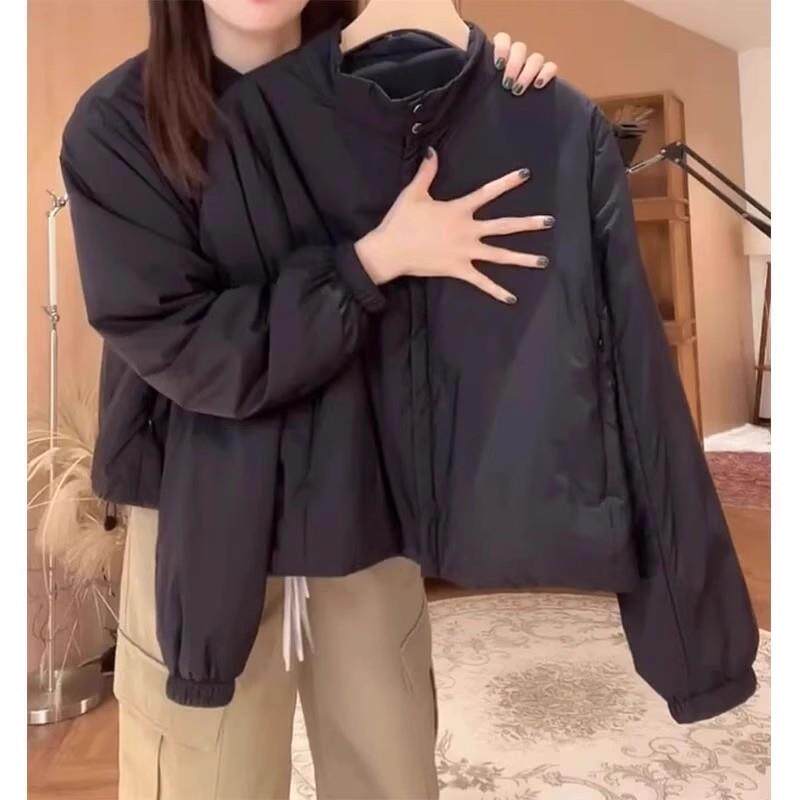 新品黑色立领夹克外套女装2026秋季新款宽松简约百搭休闲短款长袖