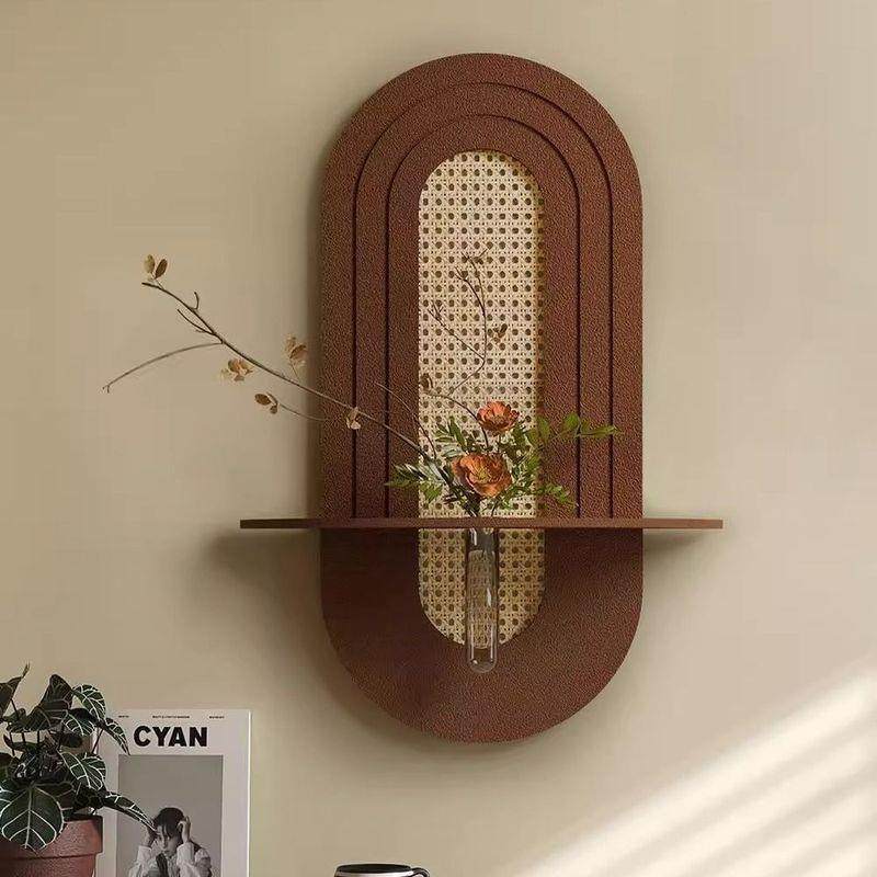 立体砂岩竹编花瓶装饰画水培绿植客厅玄关走廊壁画过道挂画餐厅画