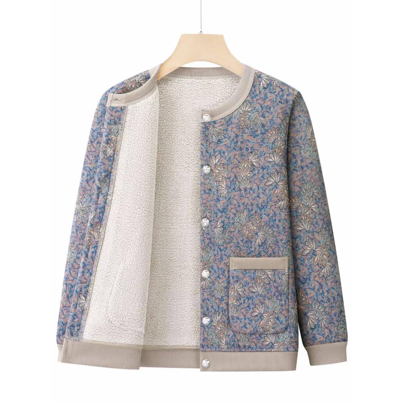 新品中老年人女装妈妈秋冬装2026新款外套加绒加厚上衣服洋气宽松