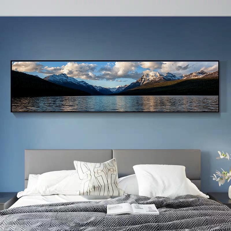 现货景区建筑风景卧室装饰画床头挂画现代主卧温馨客厅背景墙大气图片