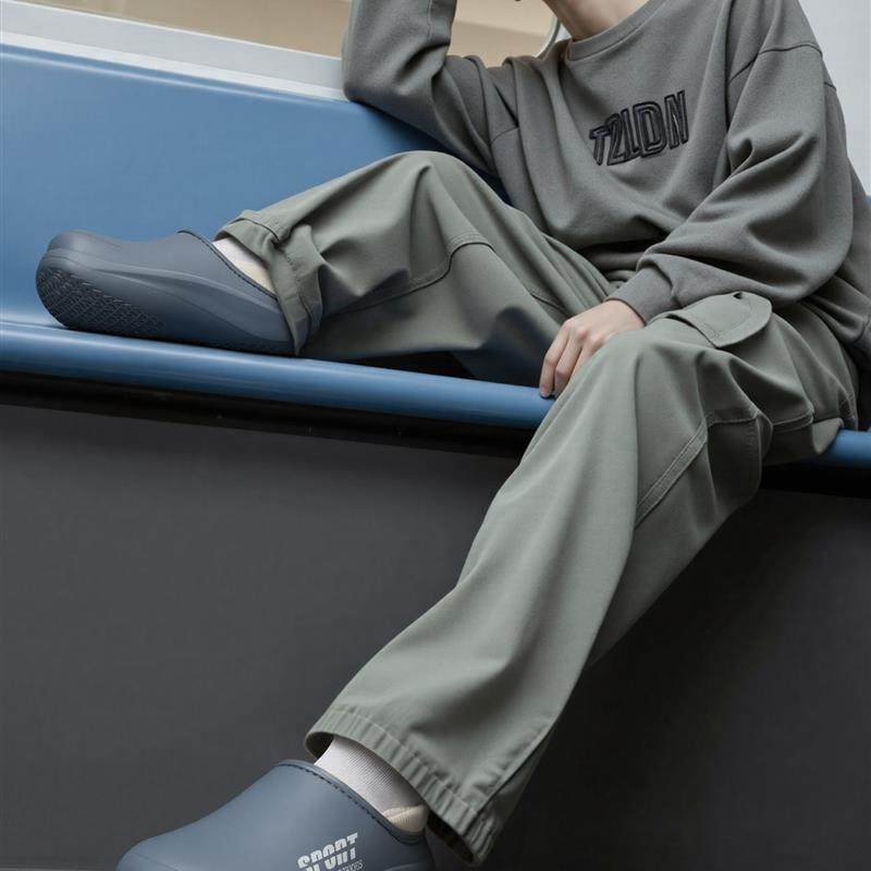 日本2025新款男士防水棉拖鞋大码外穿秋冬季加厚保暖男款防滑防臭