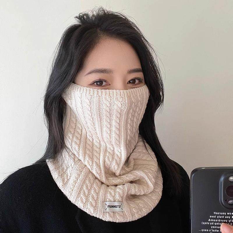 多功能百变帽子套头围脖女生学院风冬保暖挂耳式防风面罩护颈脖套