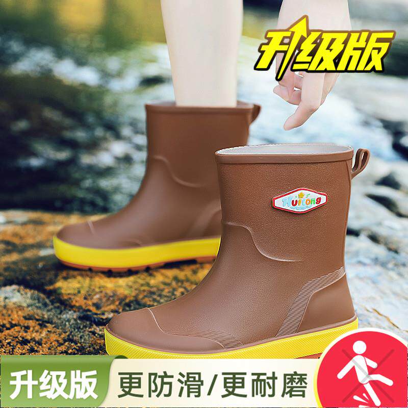 新品时尚雨鞋女2026夏季新款防水防滑胶鞋雨靴外穿成人软底水鞋不
