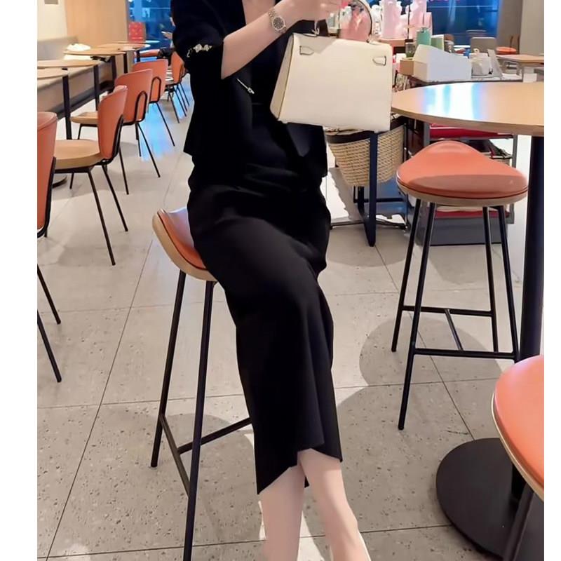 新品时尚气质高档西服套装女2026春季新款收腰显瘦外套高腰开叉裙