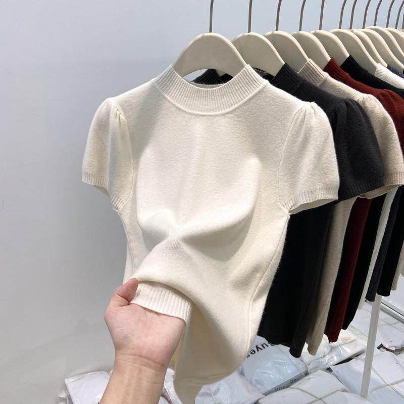 新品2025早秋新款半高领短