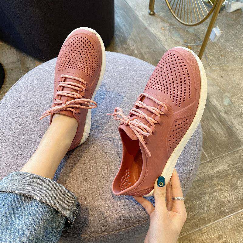 新品运动夏季踩水雨鞋女时尚款外穿防滑胶鞋夏低帮水鞋塑料下雨穿