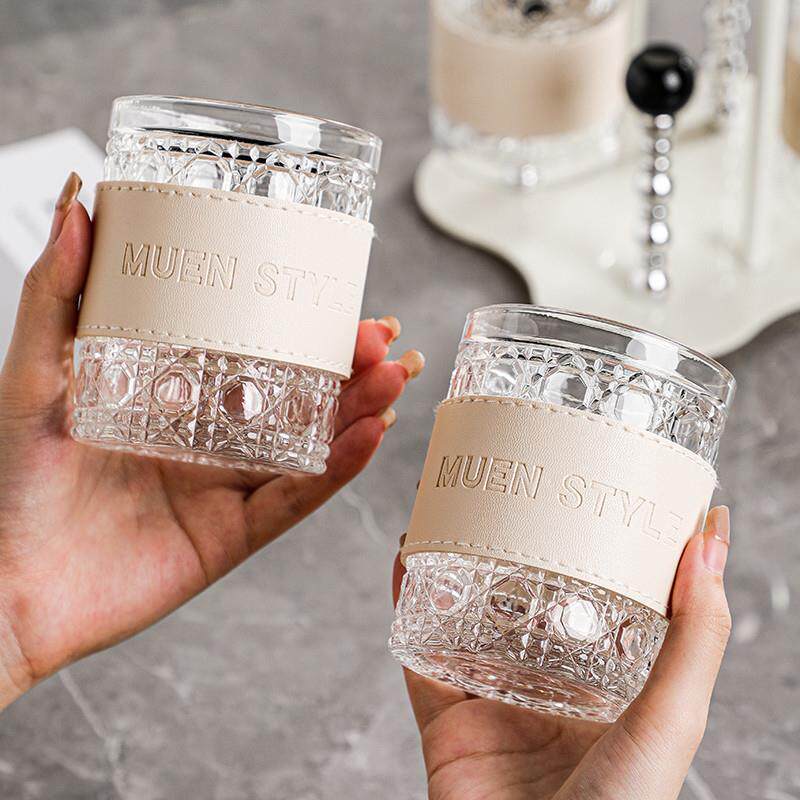 杯子高级感轻奢家用喝水杯待客水杯一套客厅茶杯高颜值玻璃杯套装