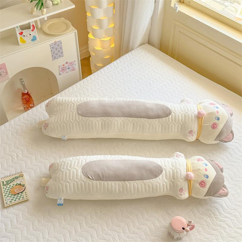 现货卡通抱抱猫冰丝乳胶长