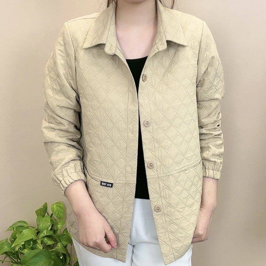 新品新款中老年女装妈妈春秋外套短款时尚洋气翻领上衣宽松休闲夹