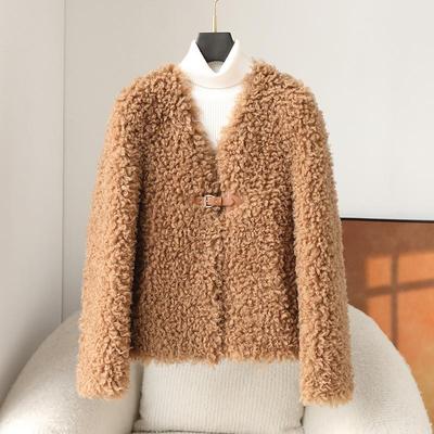 极速澳洲全羊毛羊羔毛大衣