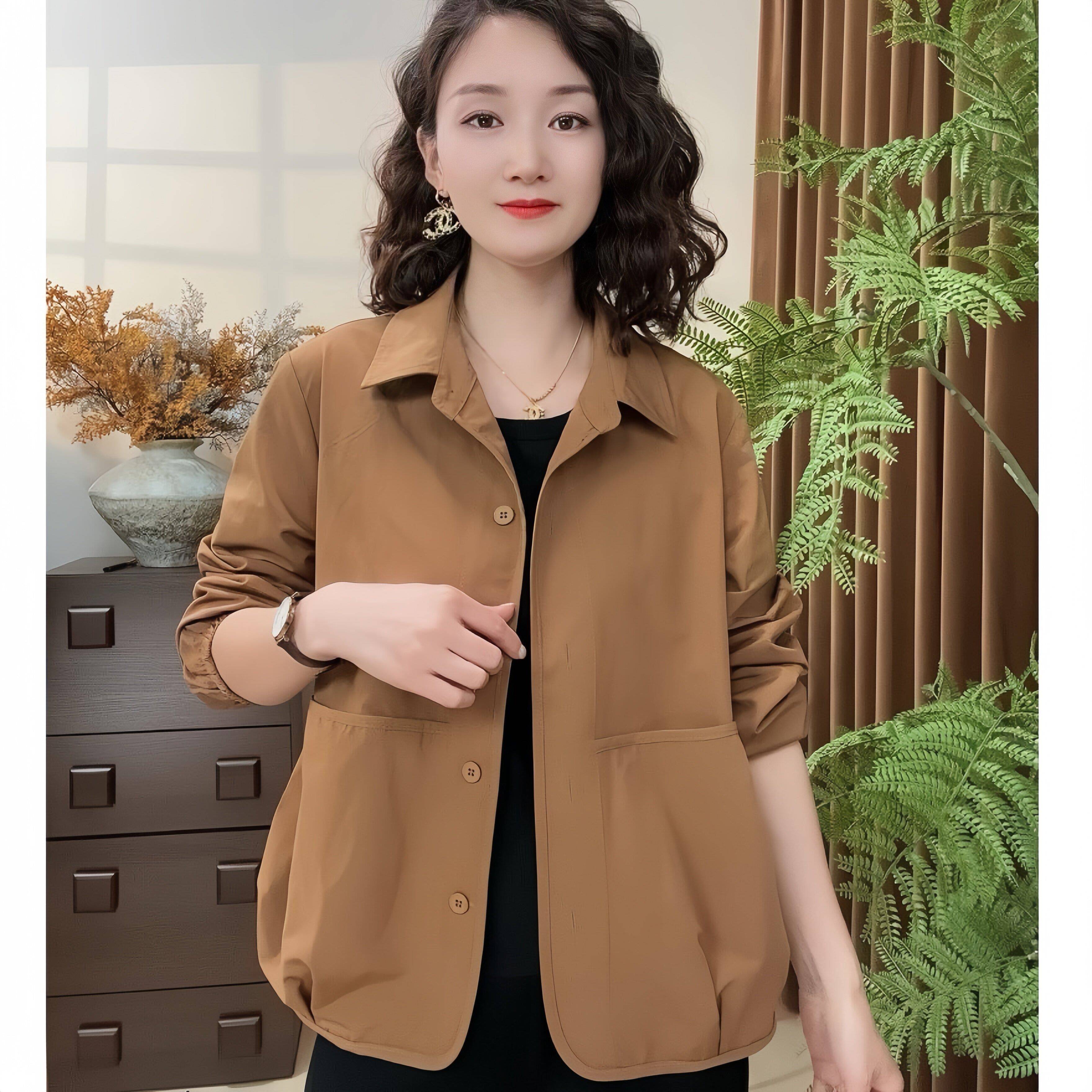 新品中老年女装妈妈春装外套2026新款夹克开衫薄款洋气时尚休闲上