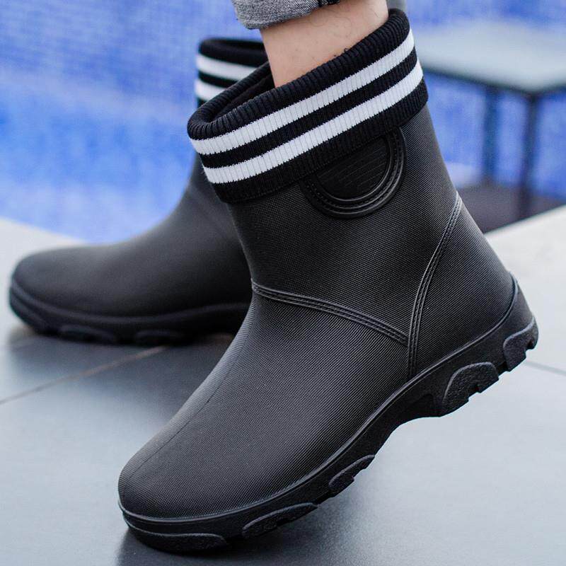 新品雨靴子男款中筒水鞋防水防滑防臭成人男士雨鞋厨房鞋厚底耐磨