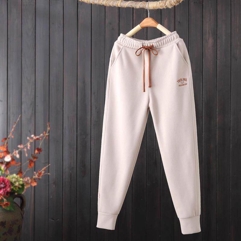 新品运动裤女春秋季2025新款宽松束脚休闲卫裤小个子显瘦九分抽绳