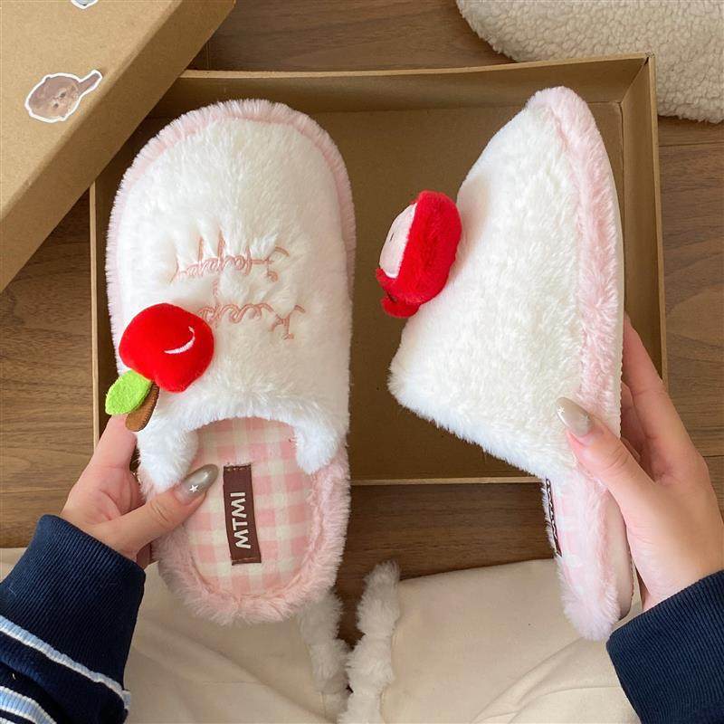 2025新款棉拖鞋室内家居女生秋冬天加厚毛绒拖鞋可爱新款洋气时尚