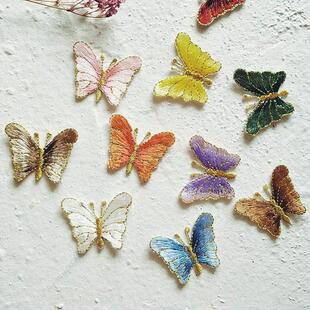 补衣服布贴衣服破洞补丁贴蝴蝶刺绣布贴儿童衣服羽绒服小号修补贴