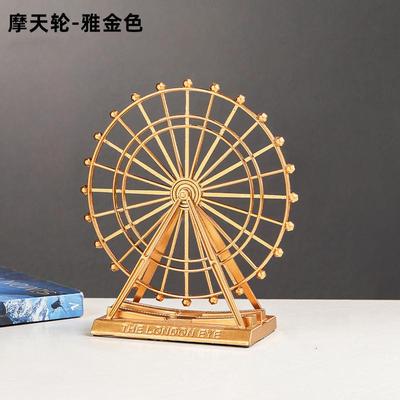 复古铁艺旋转摩天轮摆件