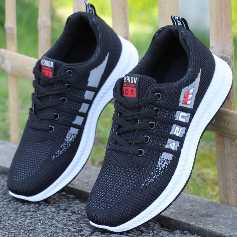 新品夏季网面透气男鞋子男款运动鞋轻便防臭网鞋休闲鞋男内增高鞋