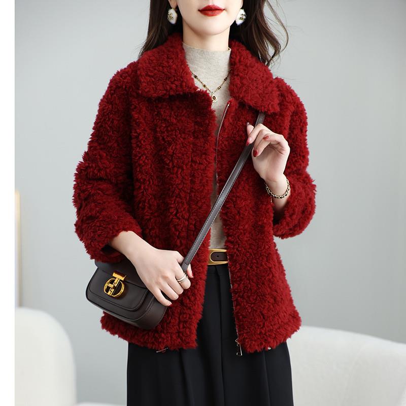 极速新年红海宁颗粒皮草外